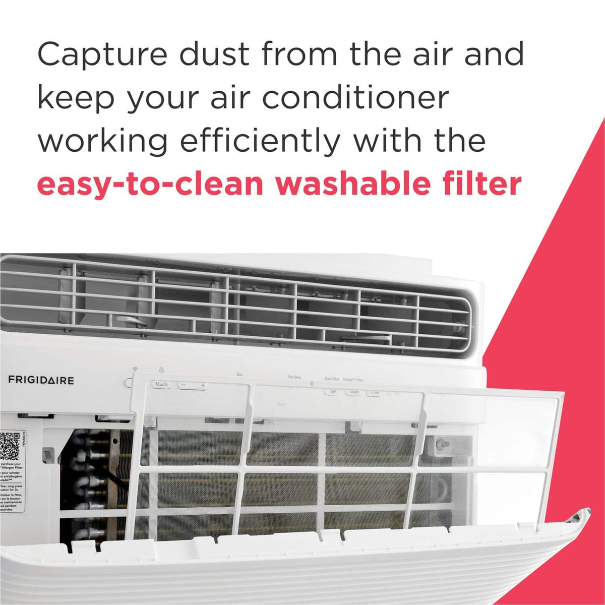 Frigidaire - 8,000 BTU 350 Sq. Ft. Smart Window Air Conditioner with Remote - White