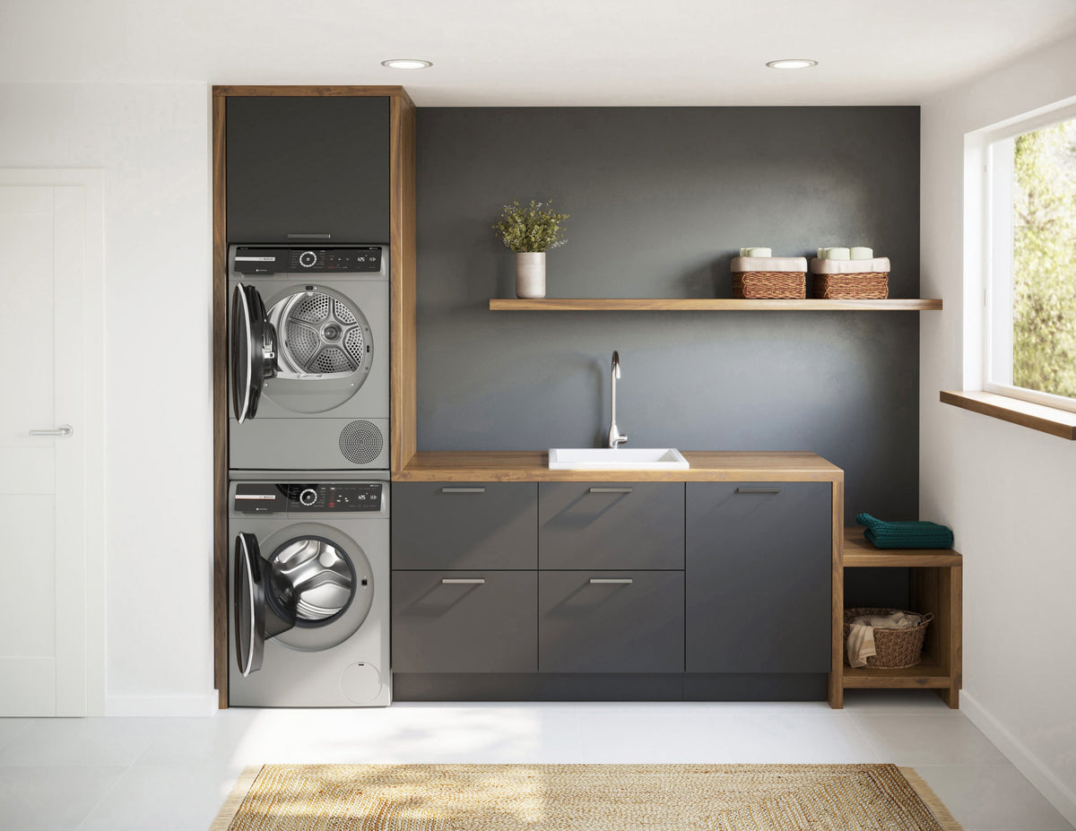 Bosch - 800 Series 2.4 Cu. Ft. High-Efficiency Stackable Smart Front Load Washer with Steam and 4D Wash System - Pearl steel