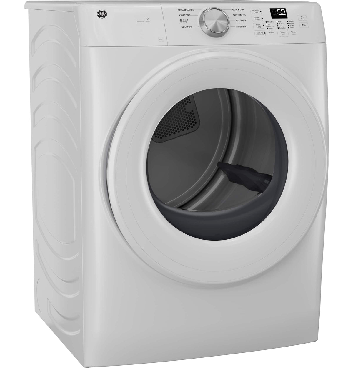 GE - 7.8 Cu. Ft. Stackable Smart Electric Dryer with Sanitize Cycle - White