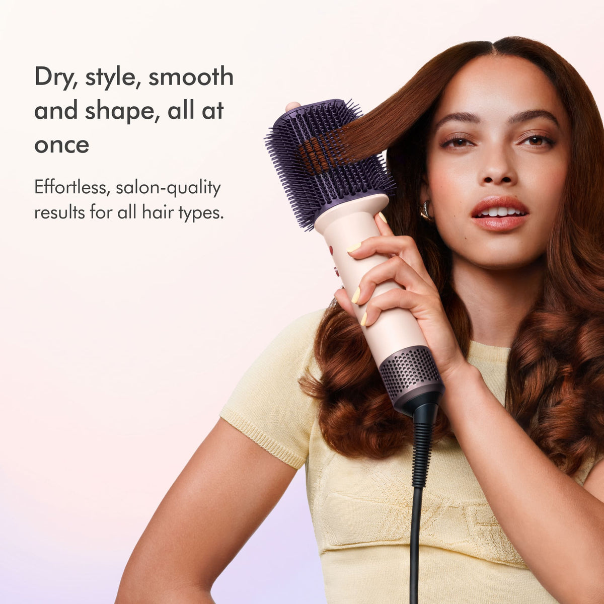 Dyson - AirSmooth Styling Brush For Faster Drying - Ceramic Pink / Rose Gold
