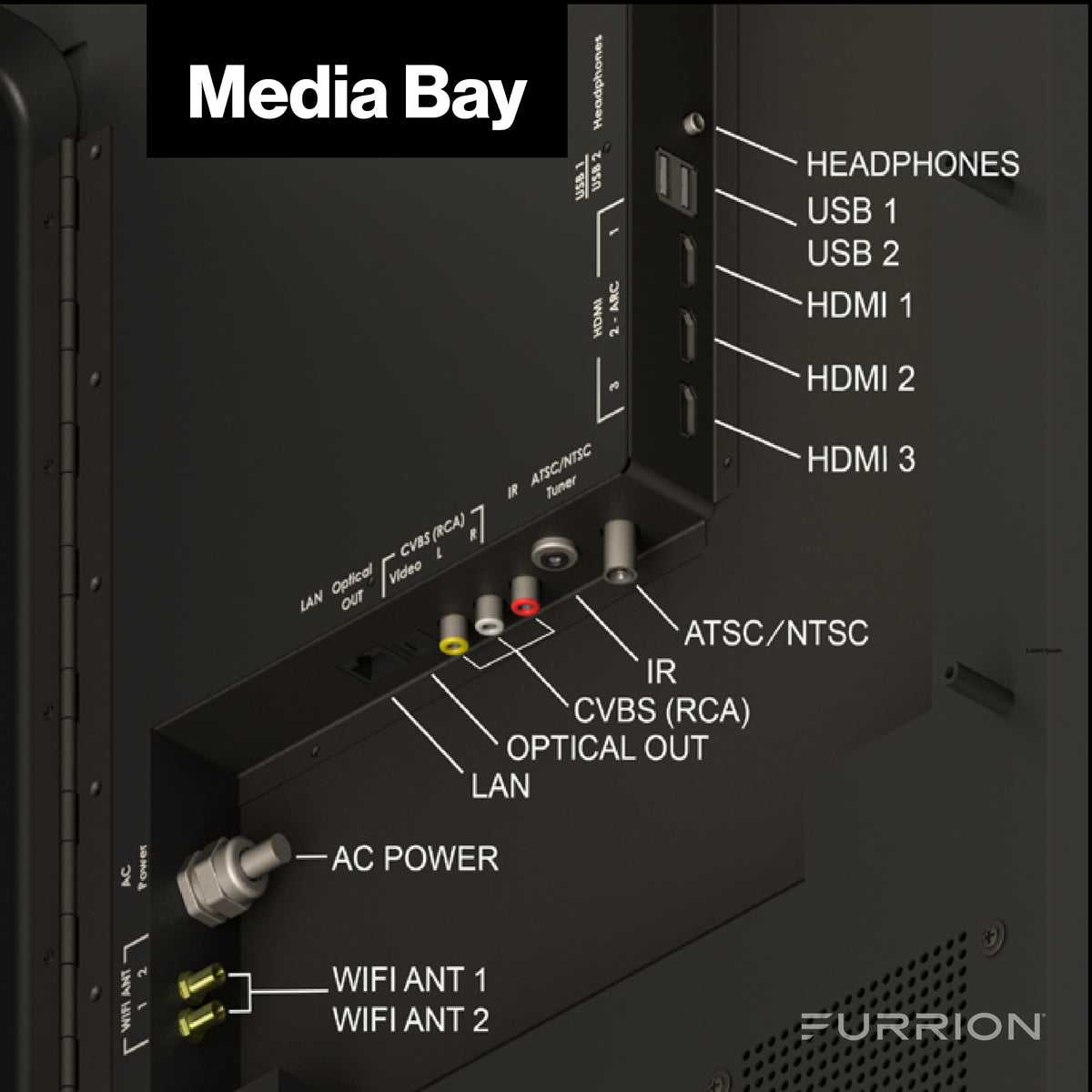 Furrion - Aurora 43" Partial-Sun 2 Outdoor Smart 4K LED Impact-Resistant Screen WiFi-Boosting Antennas 750 Nit