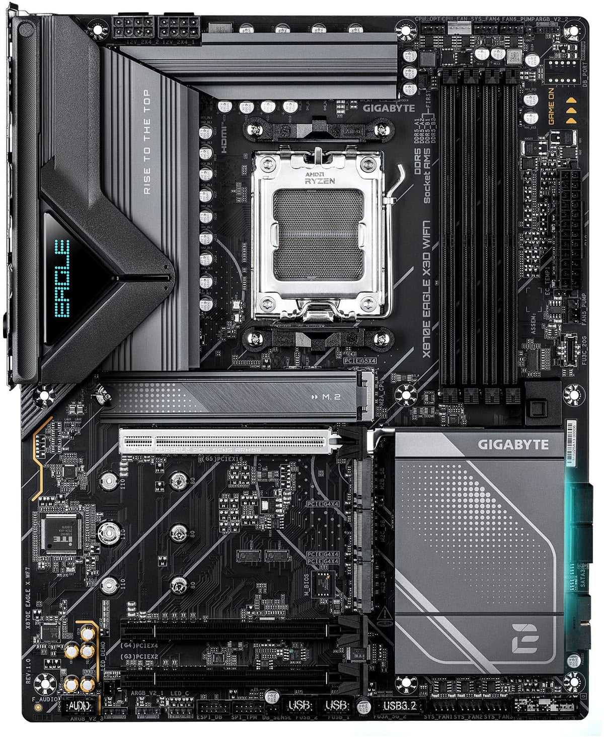 GIGABYTE - X870E EAGLE X3D WF7 (Socket AM5) AMD ATX DDR5 Motherboard - Black