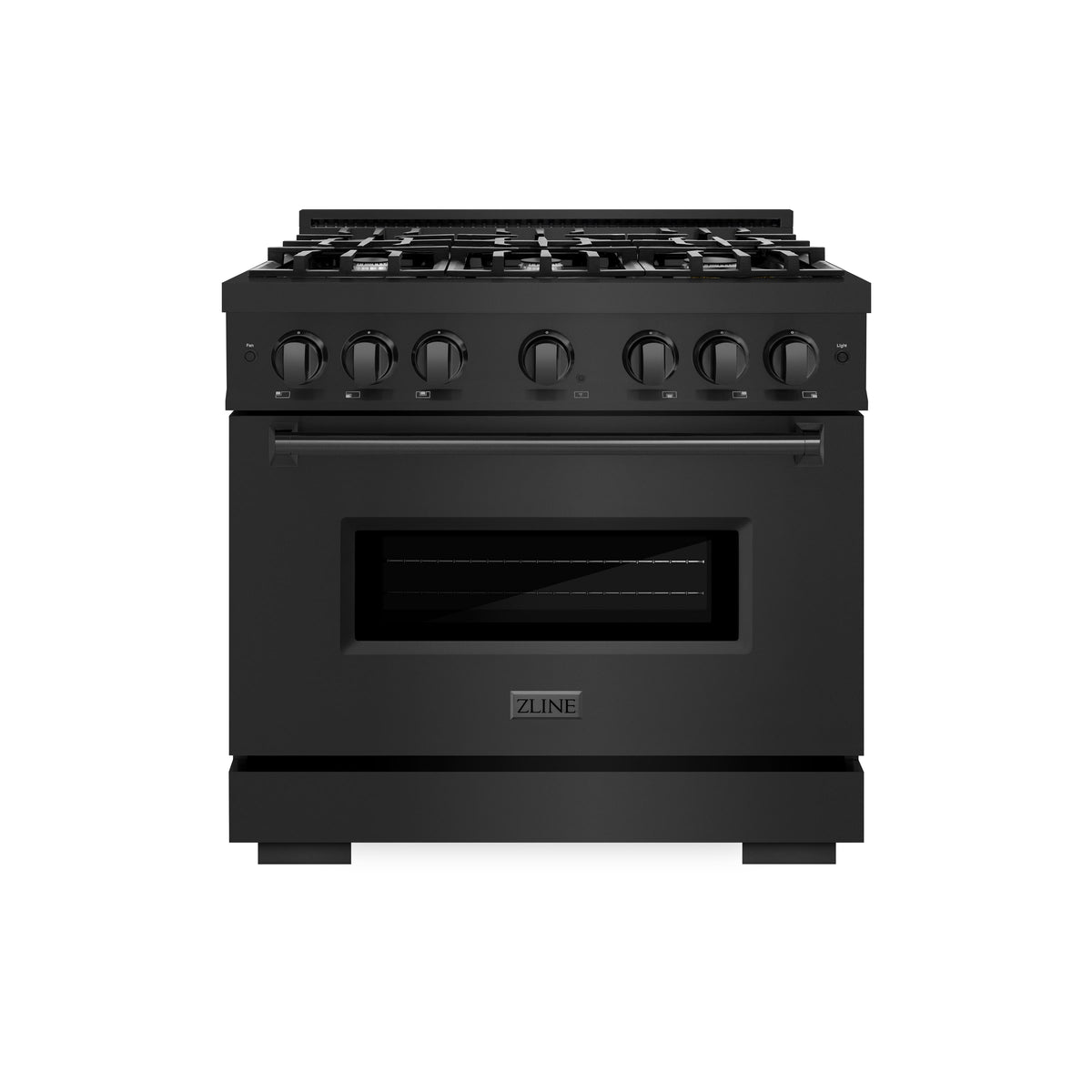 ZLINE - 36 in. Wide 6 Burner Classic Gas Range and Convection Oven (CGRB-36) - Black Stainless Steel