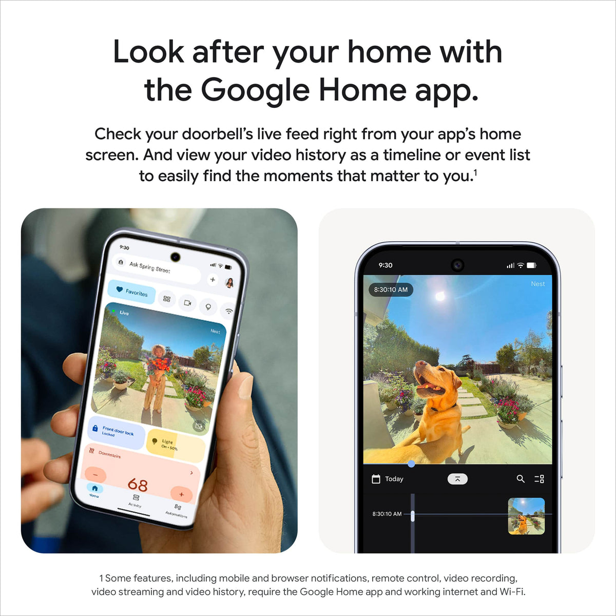 Google - Nest Doorbell (wired, 3rd gen) - Latest Model - 2K Video and Gemini - Hazel