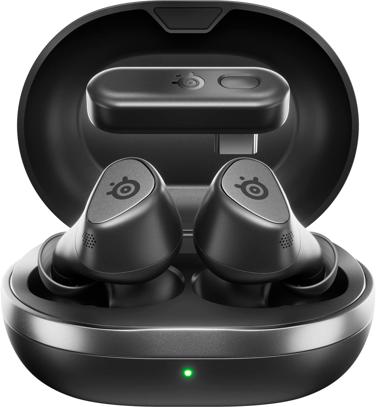 SteelSeries - Arctis GameBuds True Wireless Noise Cancelling Gaming Earbuds for PS5, PS4, PC, Switch, ROG Ally, Steam Deck - Black