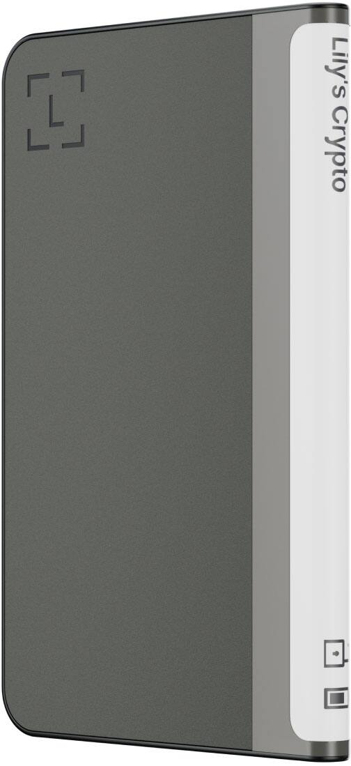 Ledger - Stax Crypto Hardware Wallet with Folio and Recovery Key - Curved E Ink Touch Screen - Bluetooth - Dark Gray