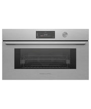 Fisher & Paykel - 30"1.9 Cu. Ft. Single Convection Combination Steam Oven, 6.8" Contemporary - Brushed Silver