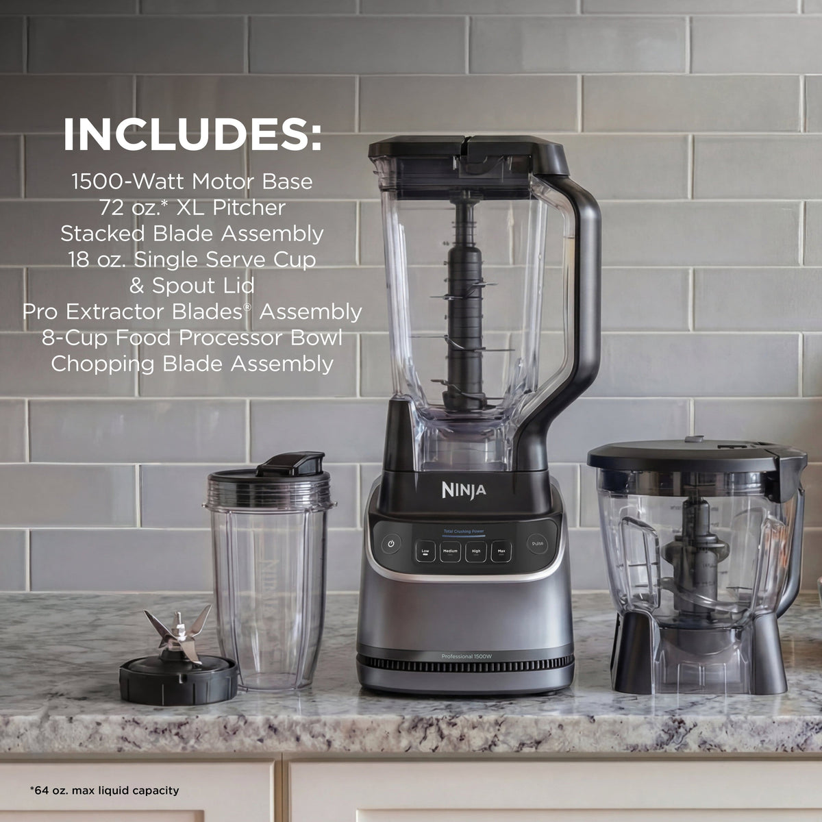 Ninja - UltraCrush Professional Kitchen System - Machine Gray