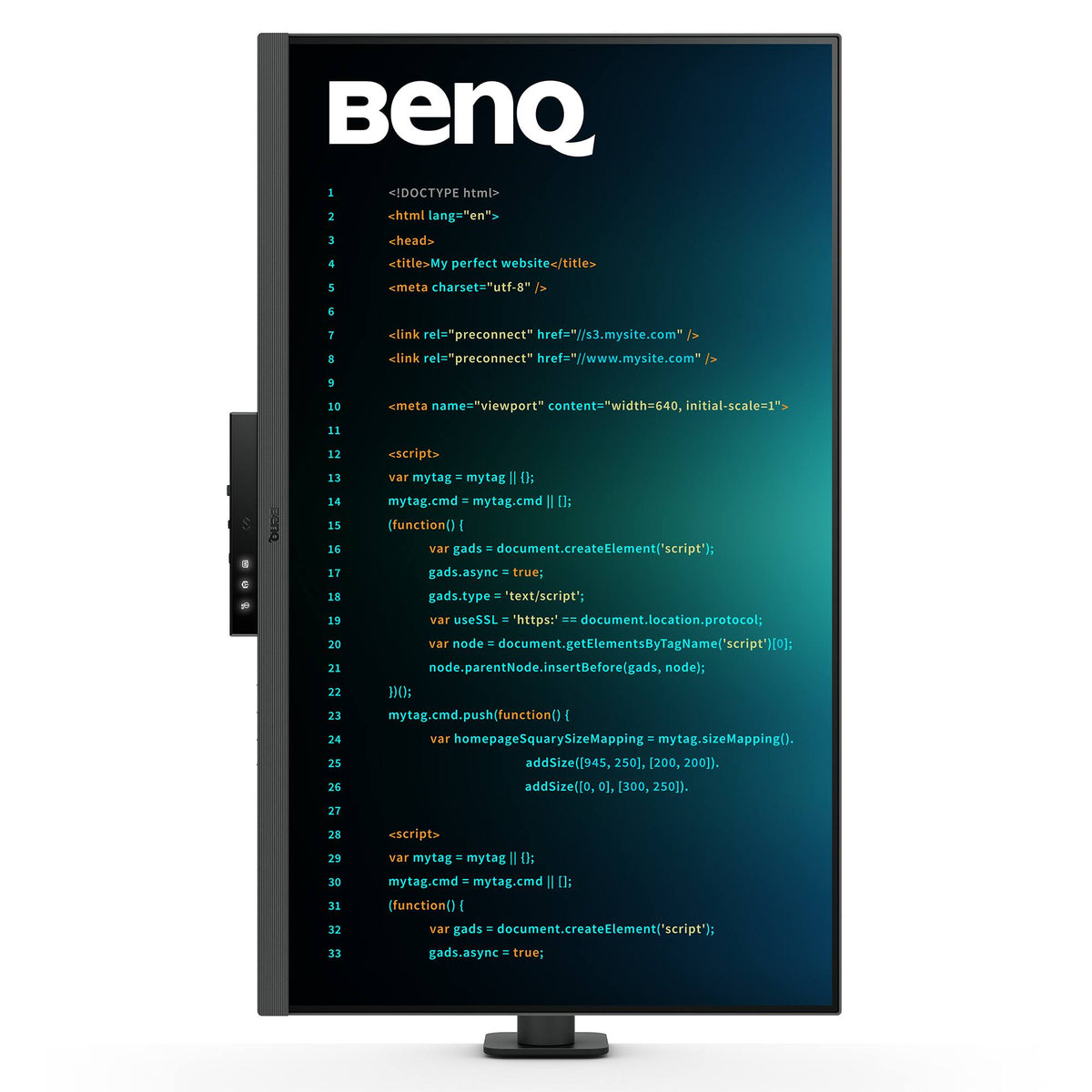 BenQ - RD320UA 31.5" IPS LED 4K Programming Monitor with MoonHalo Backlight and Flexible Arm (HDMI/DP/USB-C 90W) - Black