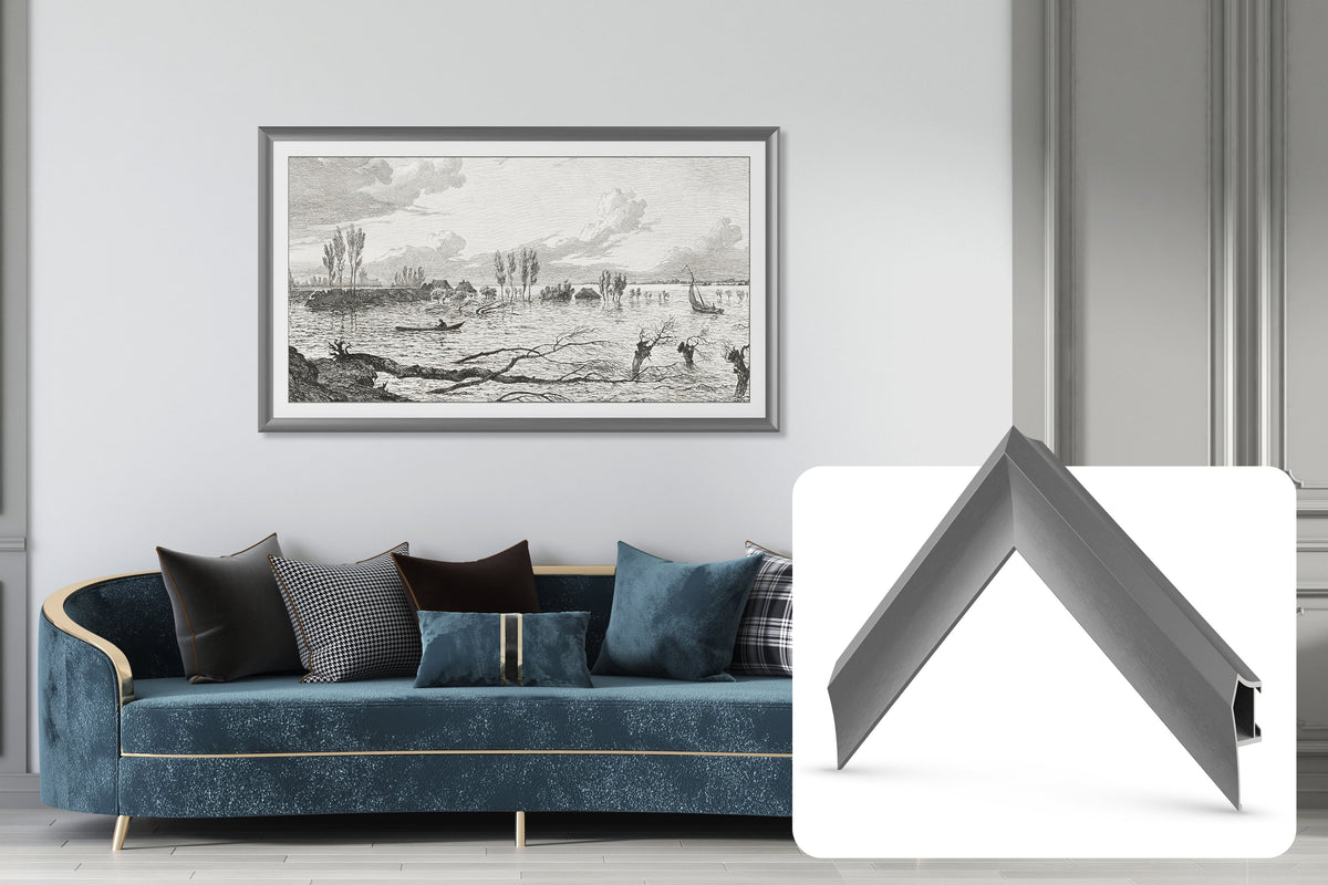 Deco TV Frames - Alloy Prismatic Bezel for Samsung The Frame TV - 43" - Graphite