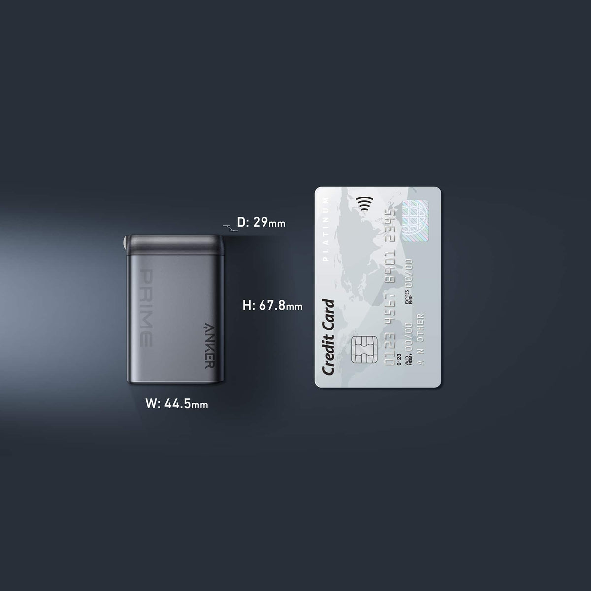 Anker - Prime Charger (100W, 3 Ports, GaN) - Silver