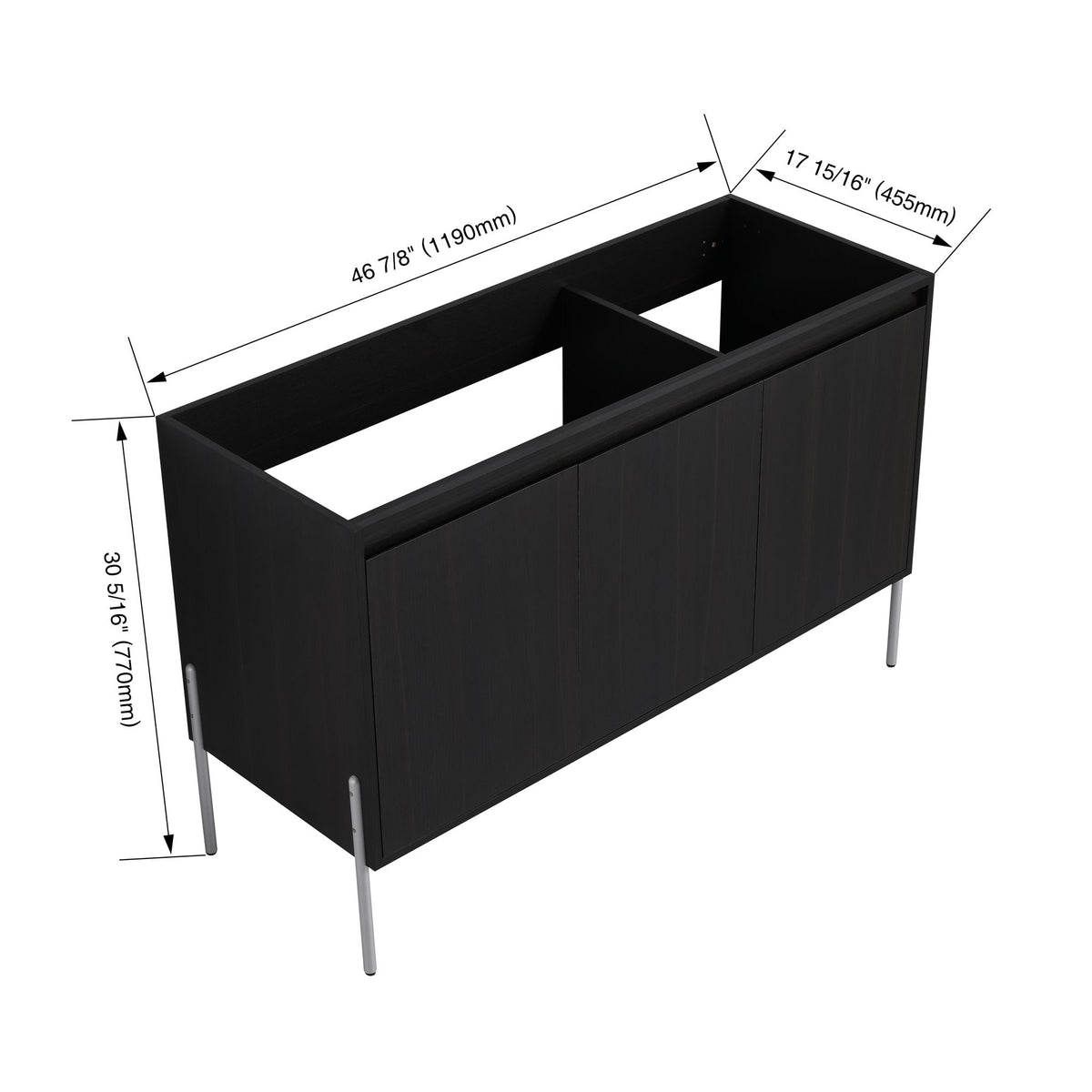 Mueble de baño independiente y puertas de gabinete de cierre suave