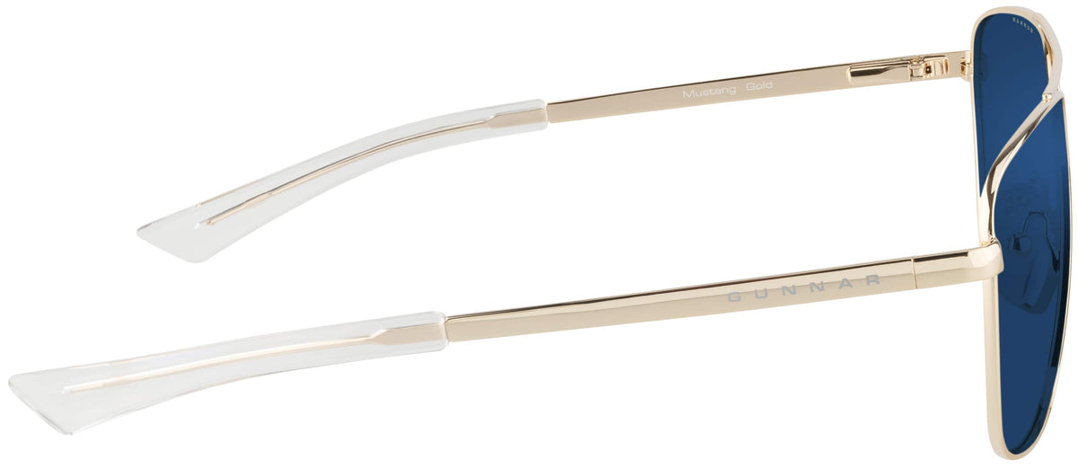 GUNNAR - Mustang Computer Glasses with Blue Light Reduction, Sun Lenses - Gold