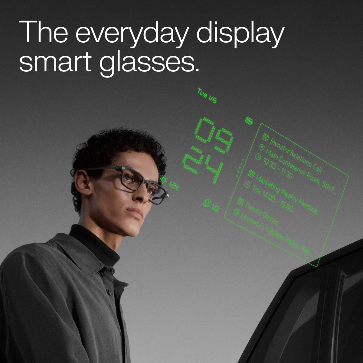Even Realities - Even G2 A - Everyday Display Smart Glasses, Camera-free, Privacy First - Gray