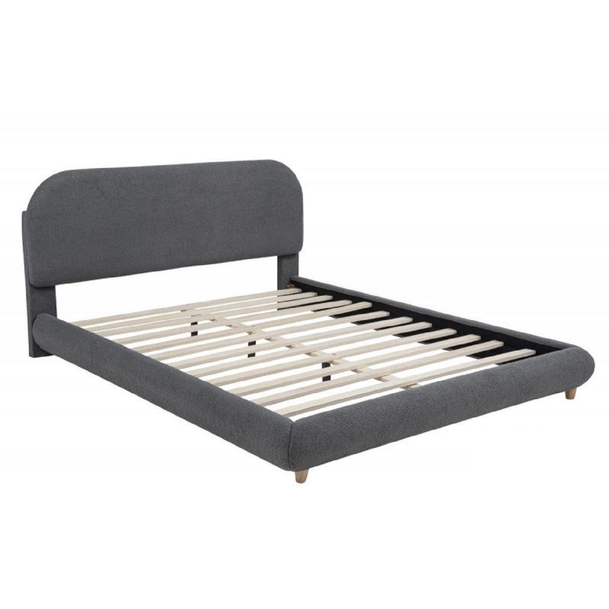 Cama de plataforma contemporánea de perfil bajo