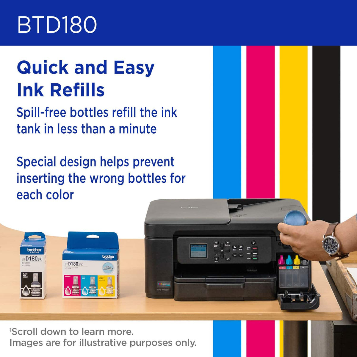 Brother - Genuine BTD180Y High-Yield Yellow Ink Bottle