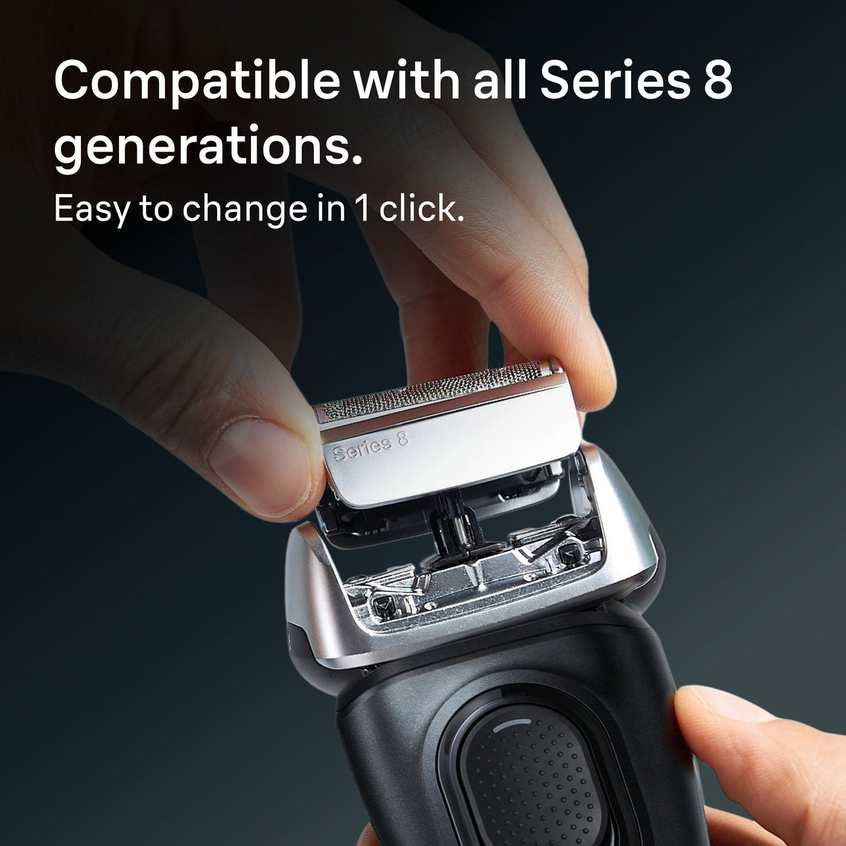 Braun - Series 8 Men's Electric Shaver Head Replacement,Compatible with all 83**s Models - Black