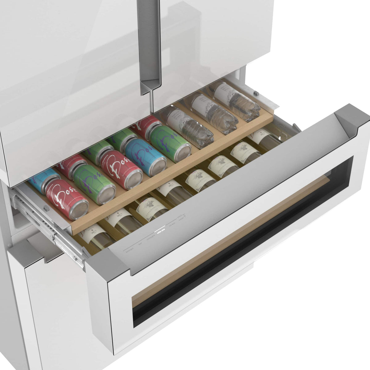Bosch - 800 Series 36 in. Wide 20.5 Cu. Ft. French Door Bottom Freezer Freestanding Smart Refrigerator with Refreshment Center - White
