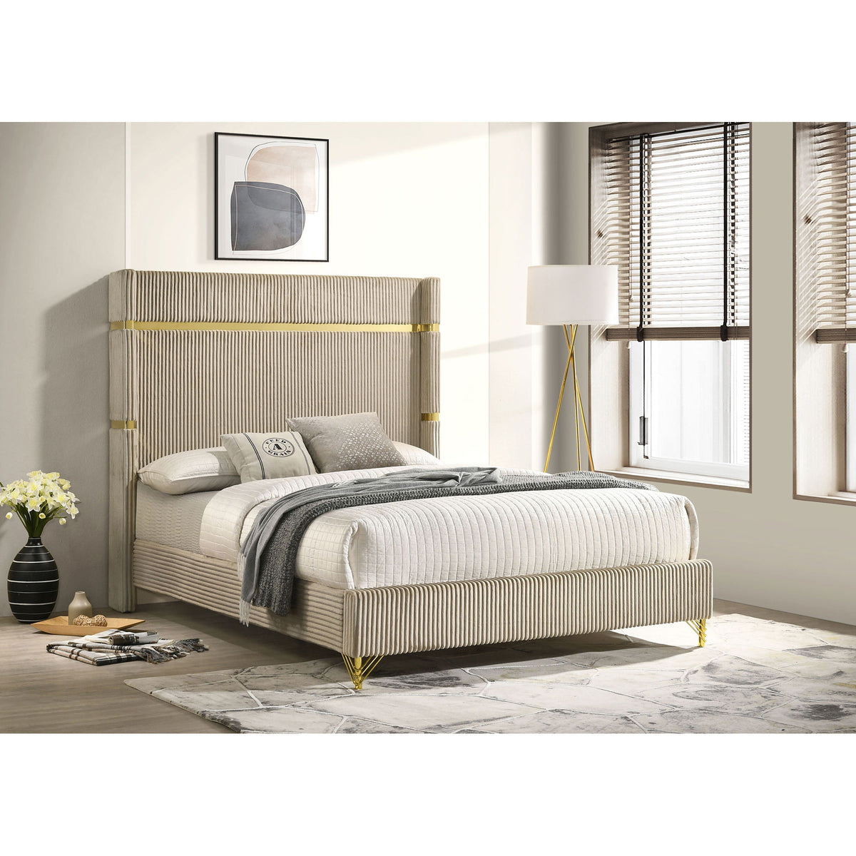 Malcolm - Wingback Bed