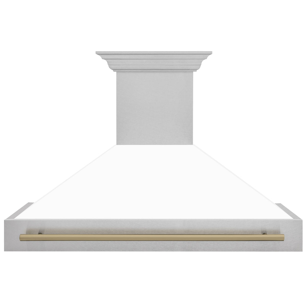 ZLINE Autograph Edition - 48 inches - Externally Vented - Wall Range Hood - Satin Stainless Steel with White Matte Shell