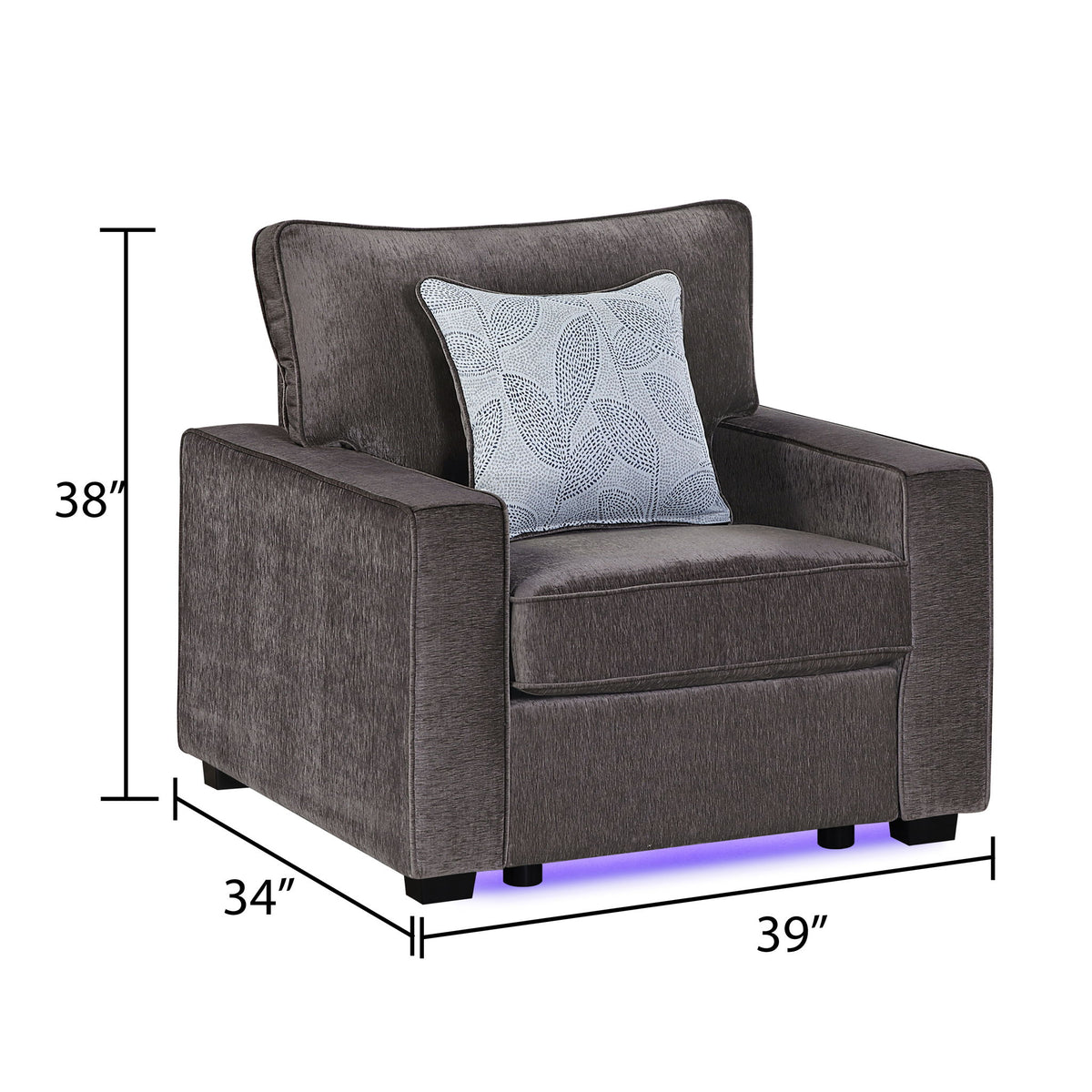 Rita - Sillón con iluminación LED inferior