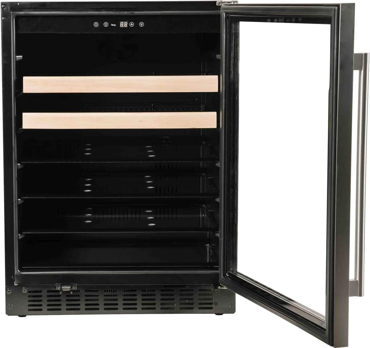 Azure - 24" Beverage Center w/ Glass Door & Stainless - Stainless Steel