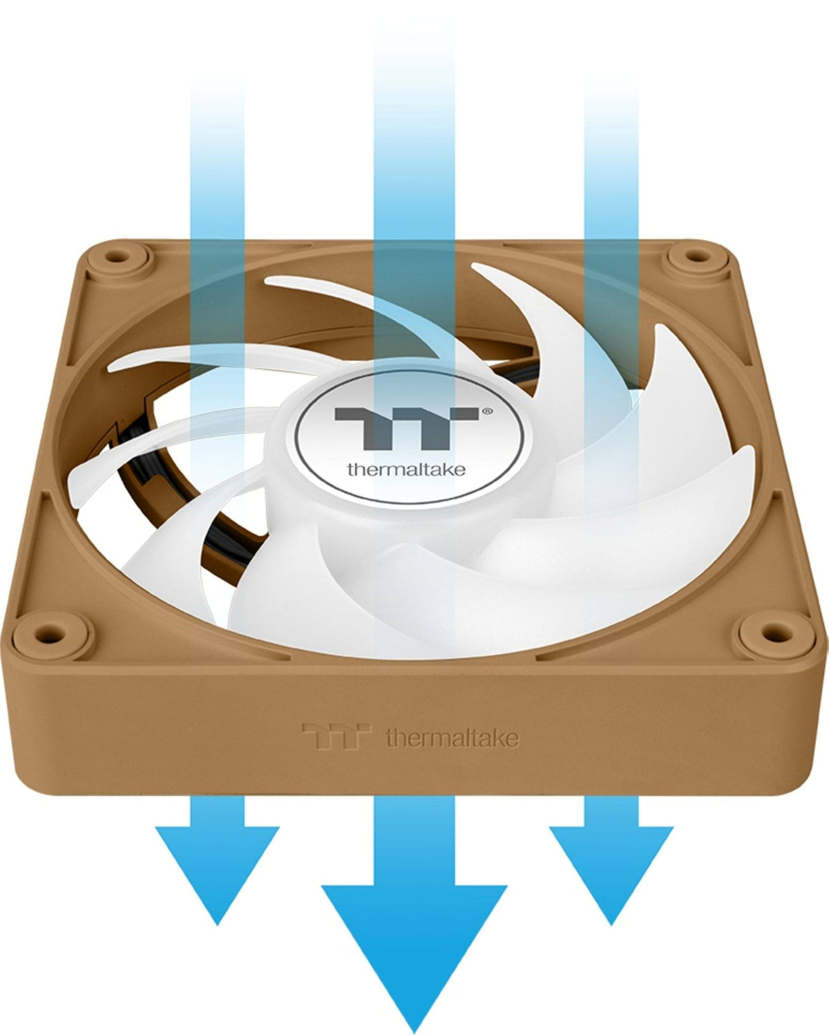 Thermaltake - CT120 EX ARGB Sync 120mm Computer Case Cooling Fan (3-Pack) - Gravel Sand