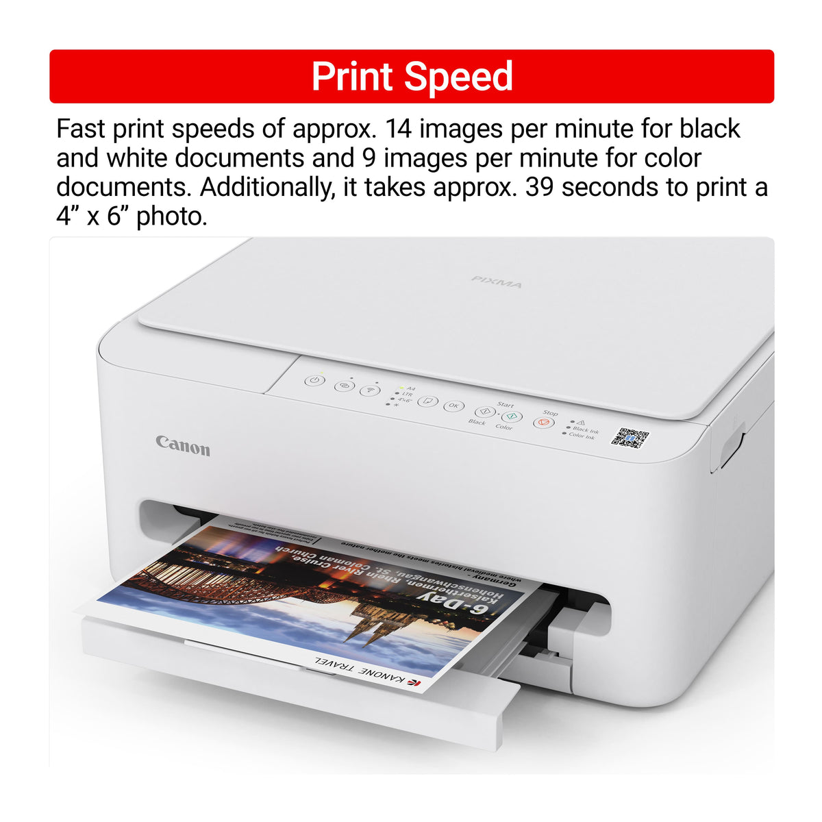 Canon - PIXMA TS4320 Wireless All-In-One Inkjet Printer - White