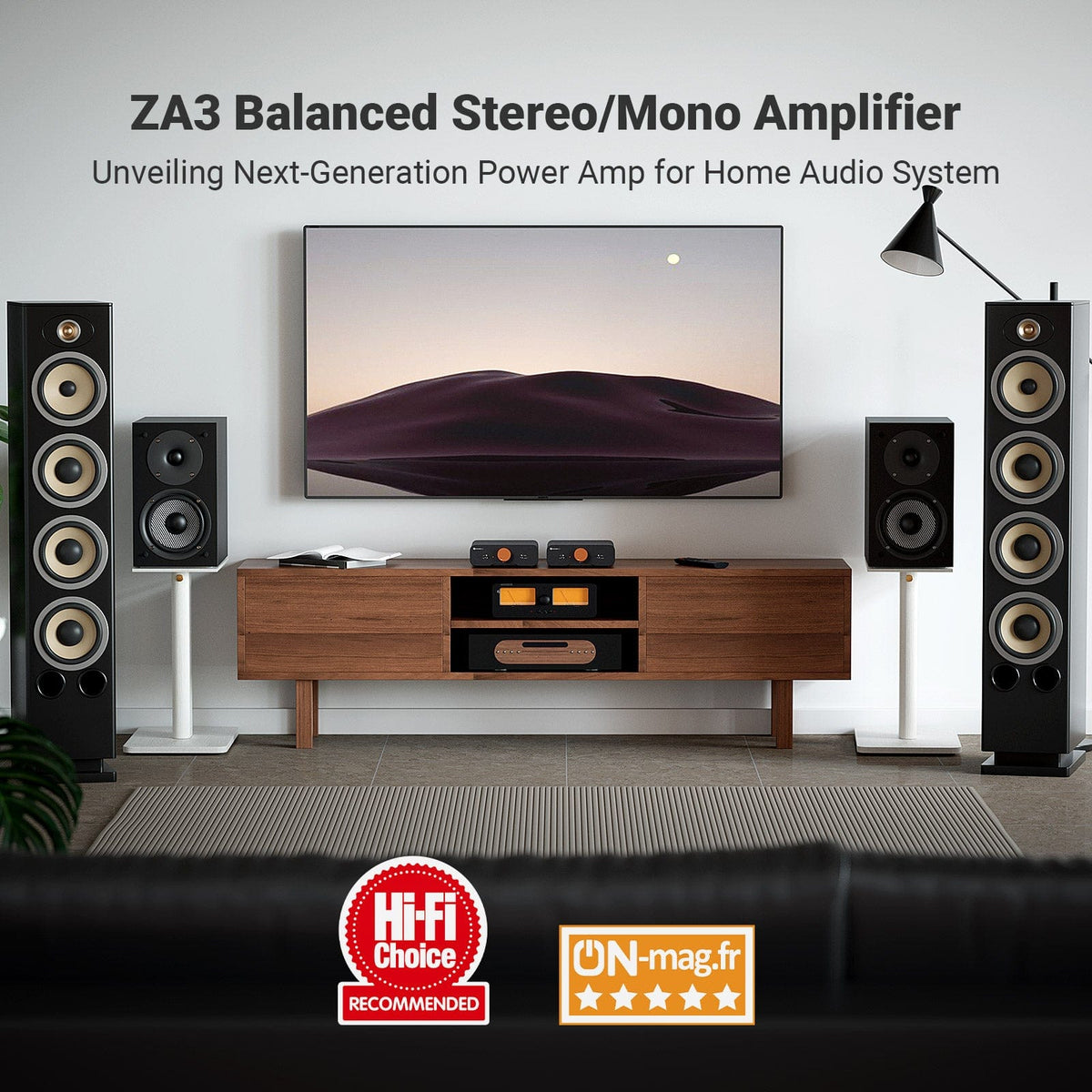 Fosi Audio - ZA3 48V Stereo Amplifier - Black
