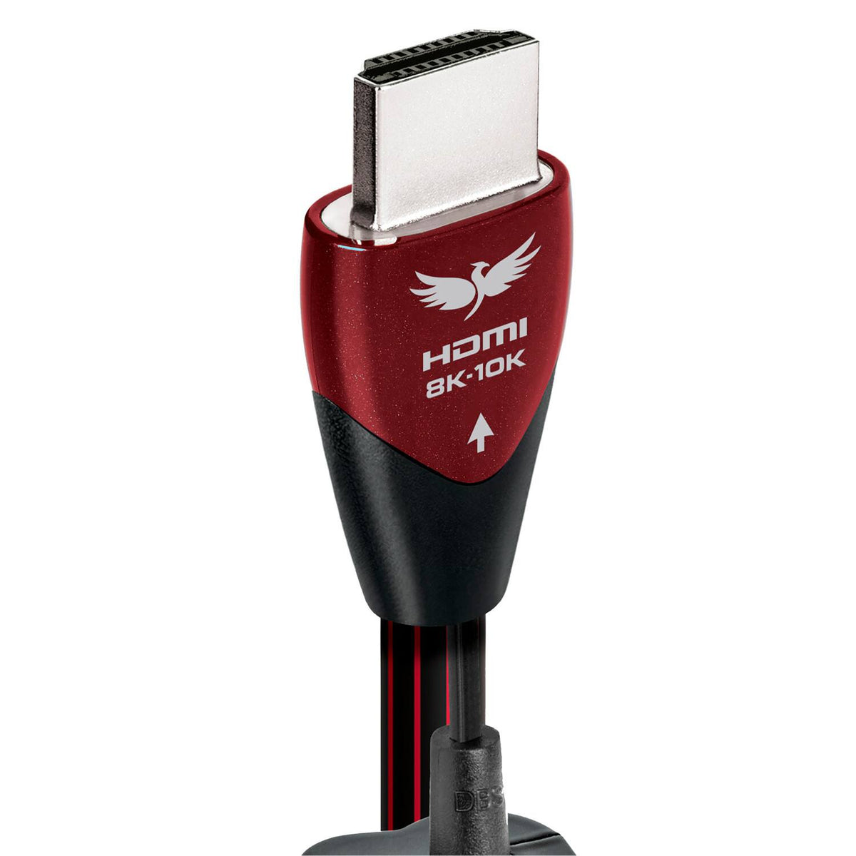 AudioQuest - FireBird 48 9.8' 4K-8K-10K 48Gbps In-Wall Rated HDMI Cable - Black/Red Stripes