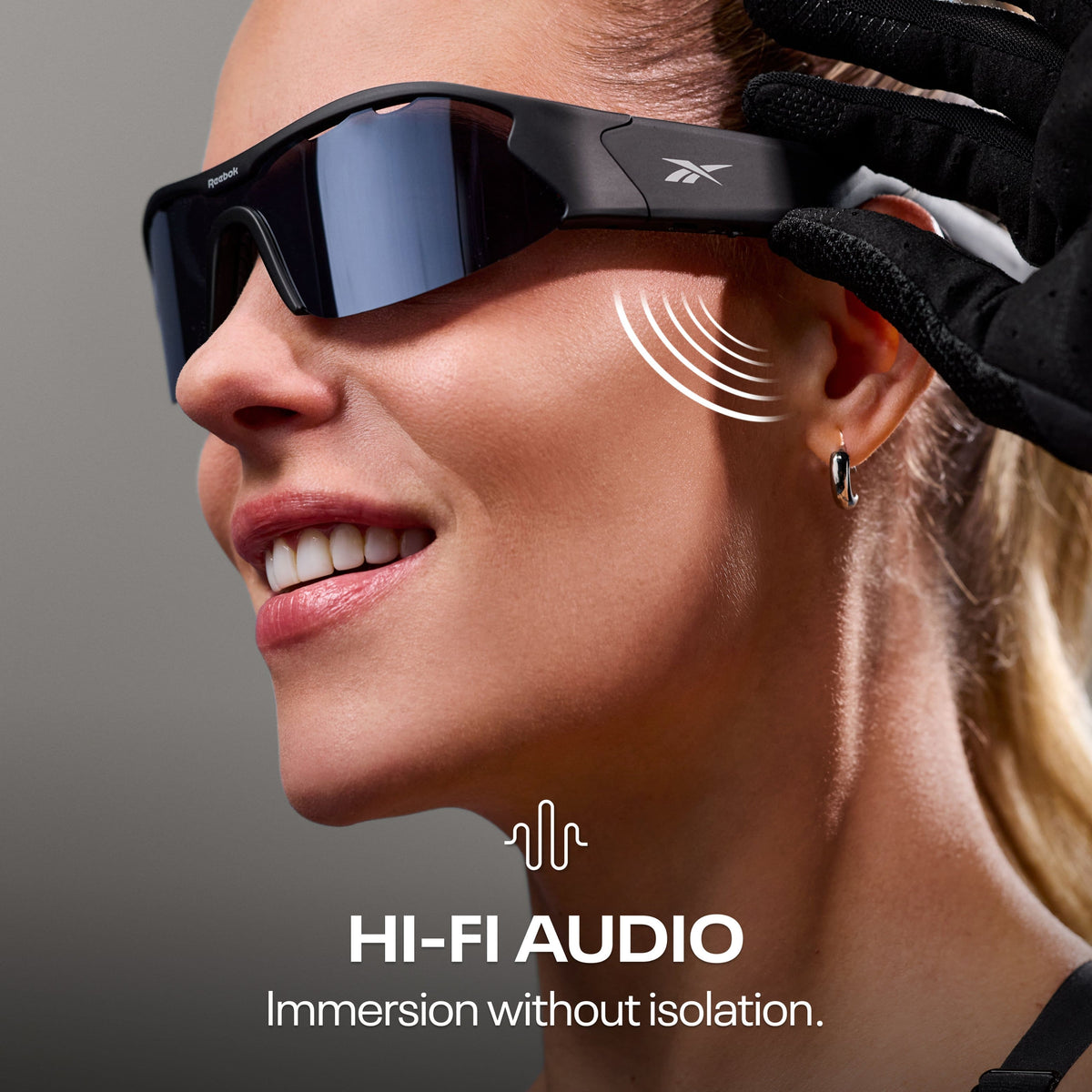 Reebok Octane Smart Eyewear Powered by Lucyd - Black/Silver