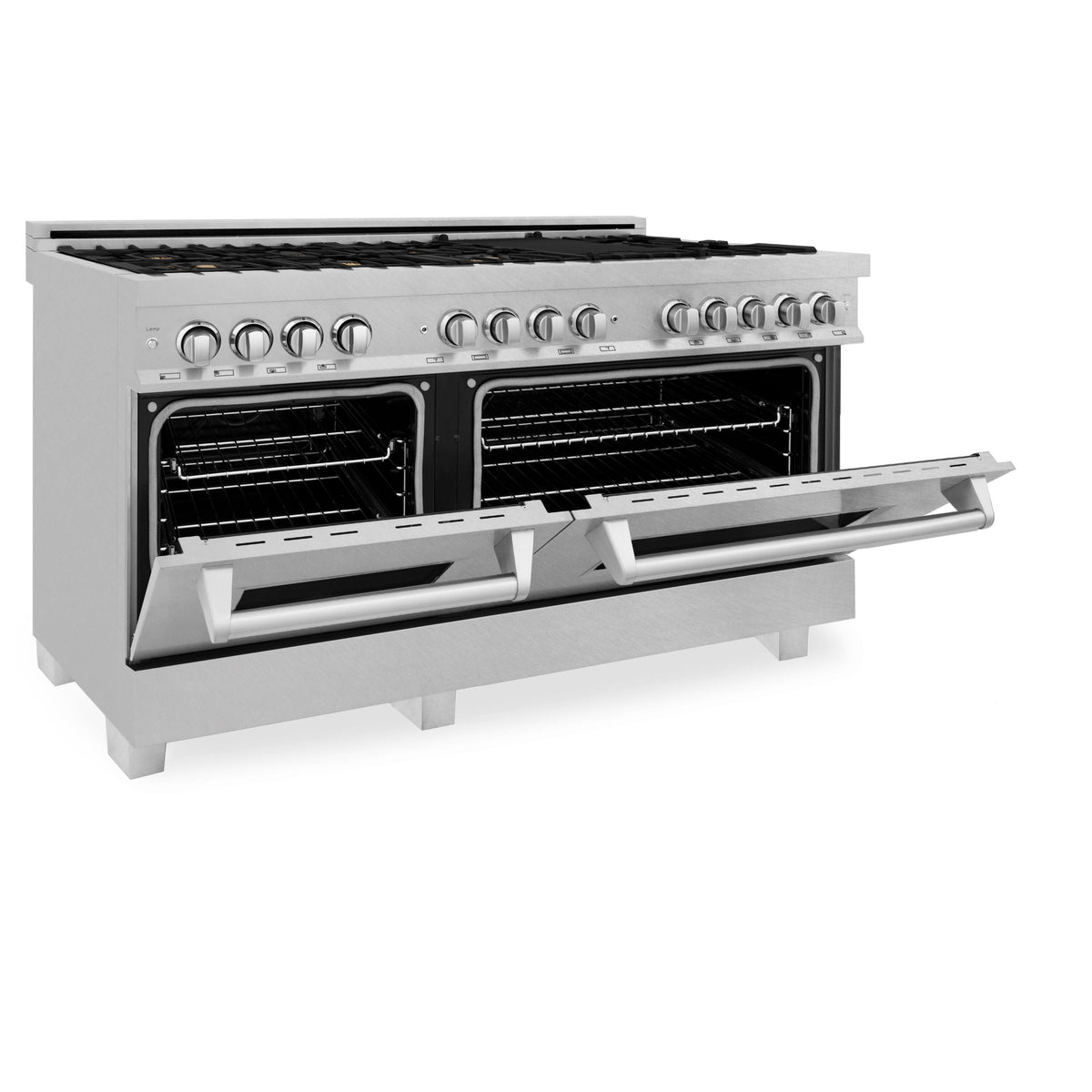 60 in. Wide 8 Burner ZLINE Legacy Dual Fuel Range (RAS-SN-BR-60) - Satin Stainless Steel