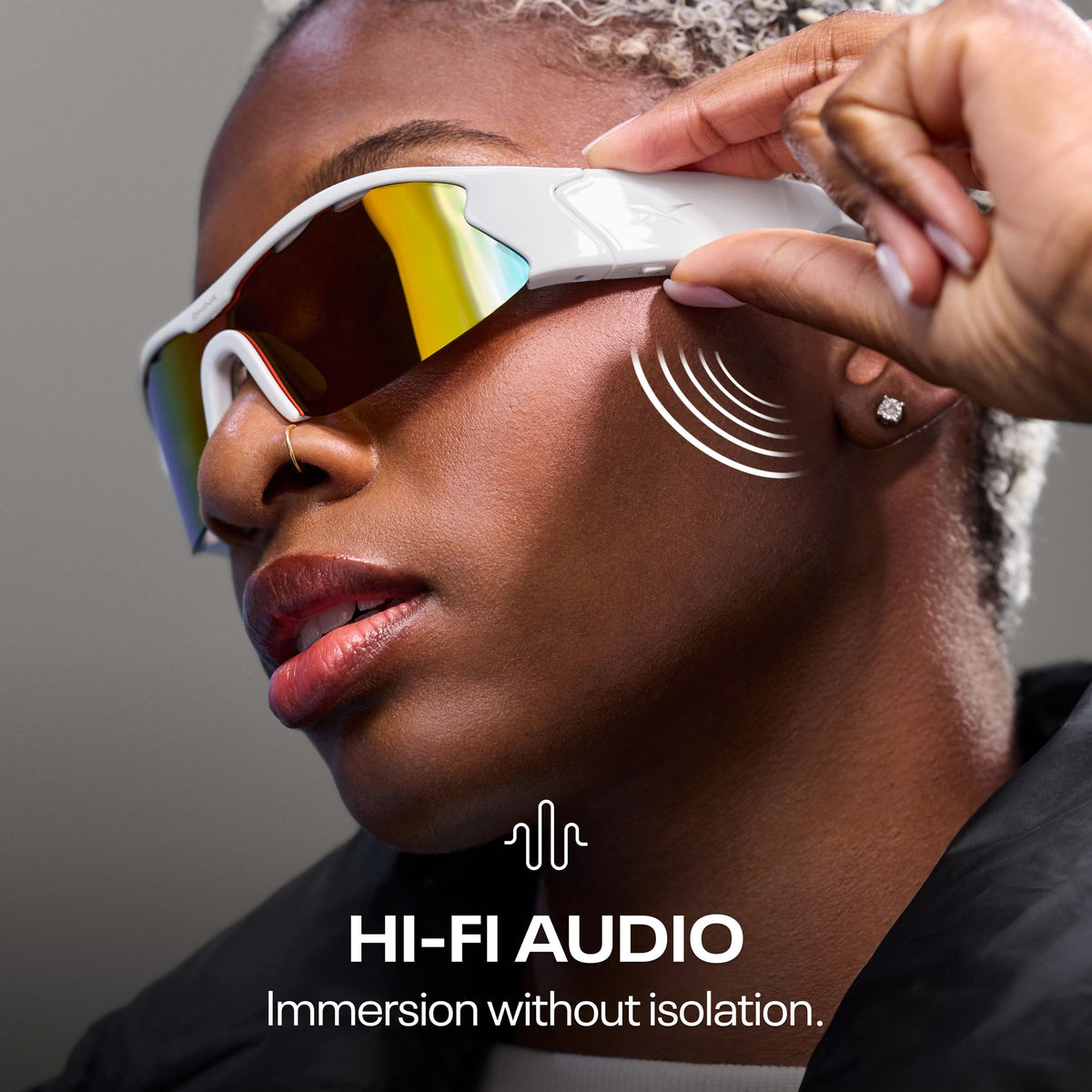Reebok Flash Smart Eyewear Powered by Lucyd - White/Red