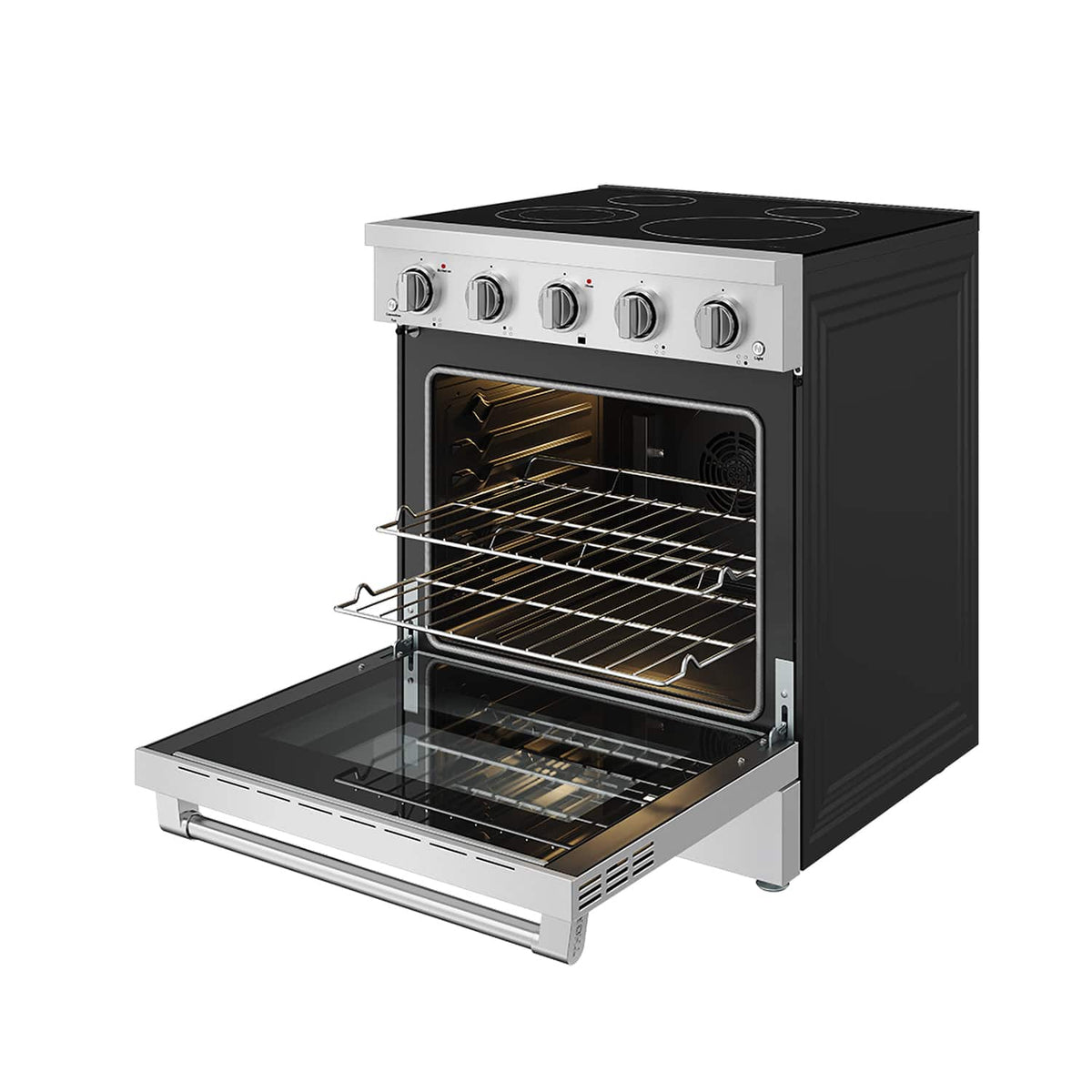 Thor Kitchen - 4.55 Cu. Ft Freestanding Electric Convection Range - Stainless Steel