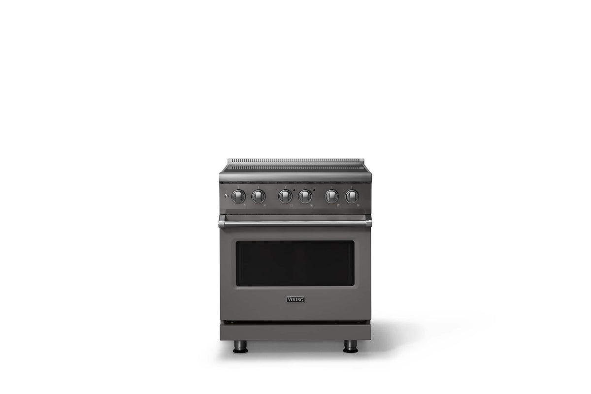 Viking - 30 in. Wide 4 Elements Pro 5 Series 4.7 Cu. Ft. Freestanding Induction Convection Range - Damascus Gray