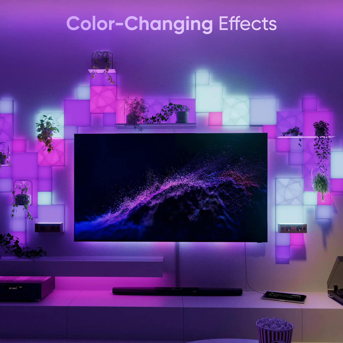 Nanoleaf - Blocks Light Pegboard Add-On - Smart LED Wall Light Panel (1pk) - Multicolor