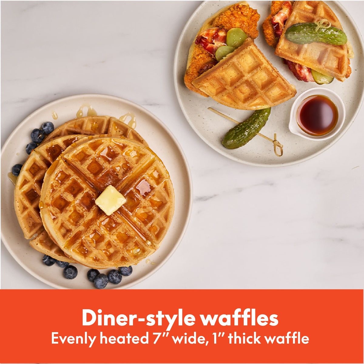 Bella - Fits-anywhere Kitchenware: Flip & Store Belgian Waffle Maker - Plum