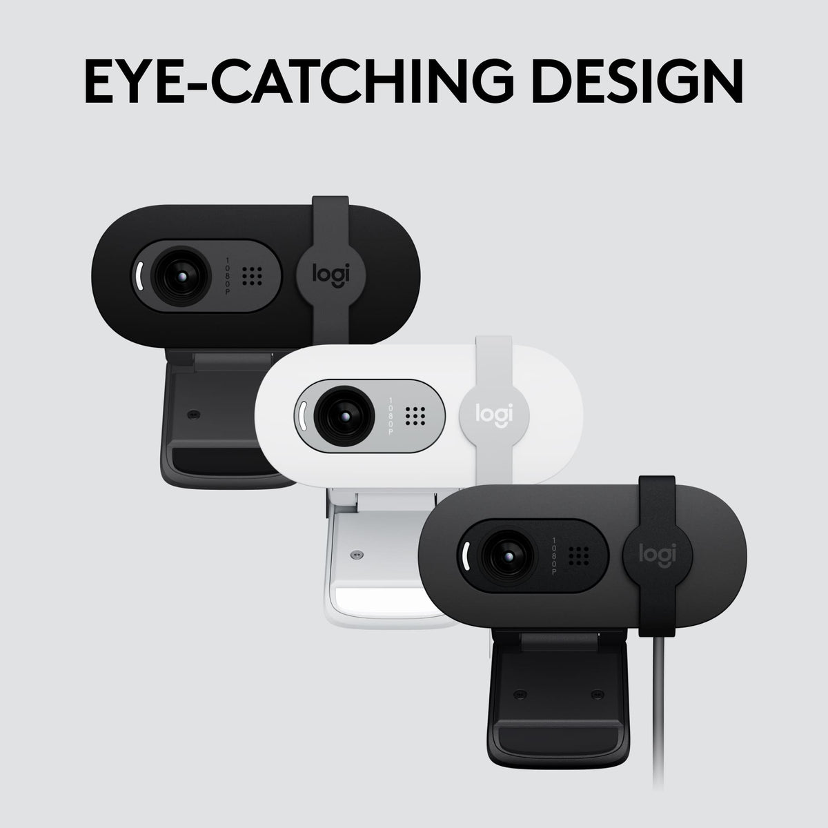 Logitech - Brio 100 1080p Full HD Webcam for Meetings and Streaming - Graphite
