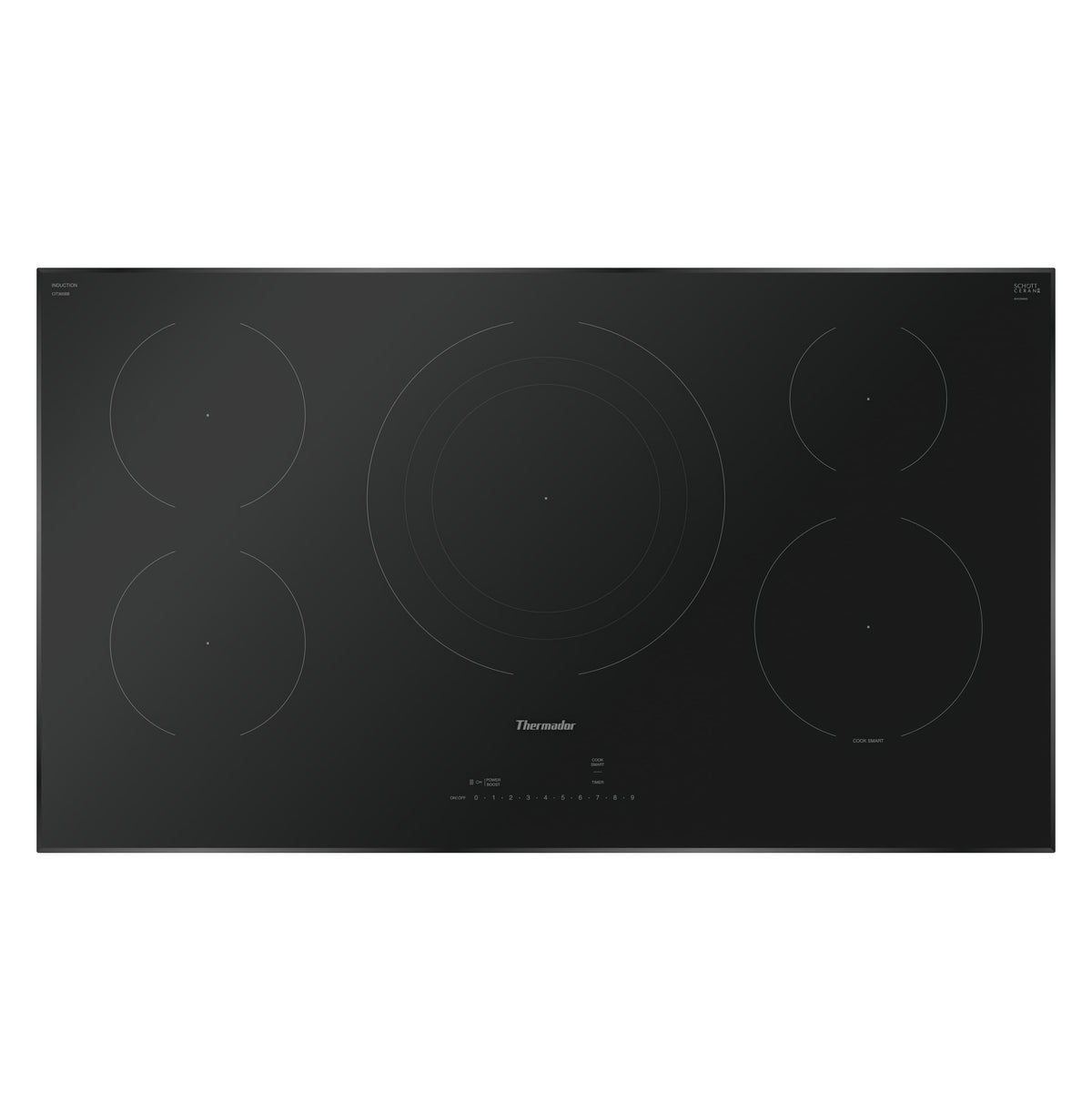 Thermador - Masterpiece Series 36" Built-In Electric Induction Smart Cooktop with 5 Elements - Black