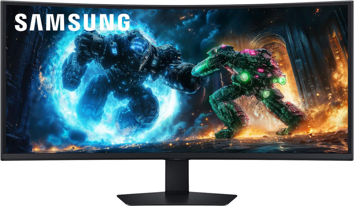 Samsung - 40" Odyssey G75F WUHD 180Hz 1ms AMD FreeSync Prem Pro Curved Gaming Monitor with HDR 600 (DisplayPort, HDMI) - Black