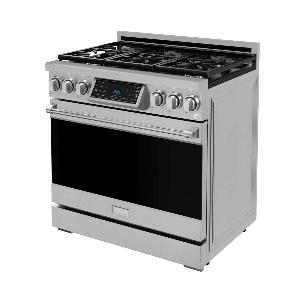 36 in. Wide 6 Burner Gordon Ramsay Series by Thor Kitchen 6.0 Cu. Ft Freestanding Gas Range - Stainless Steel
