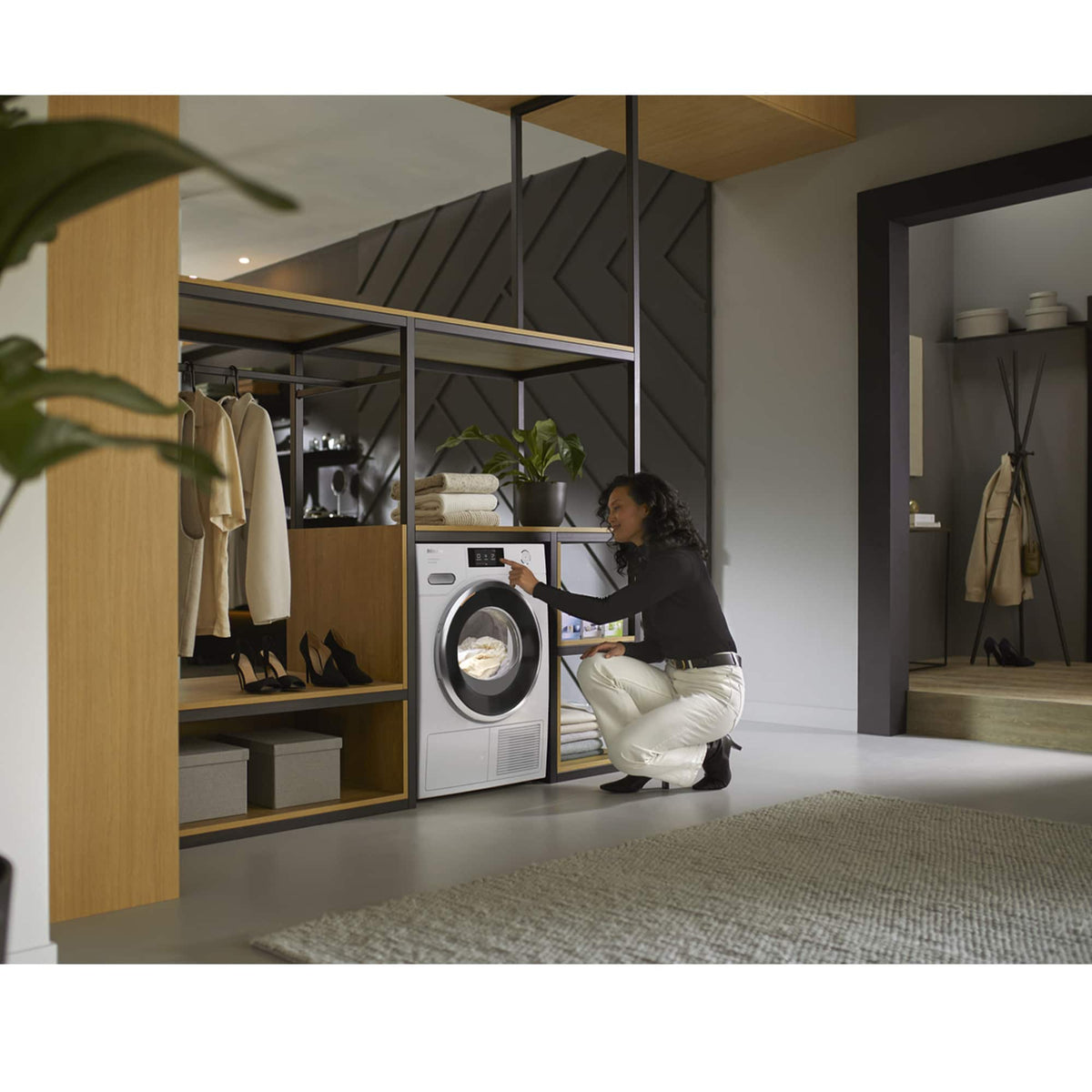 Miele - TXR960WP 24" 4.03 cu ft Electric Heat Pump Dryer - Lotus White