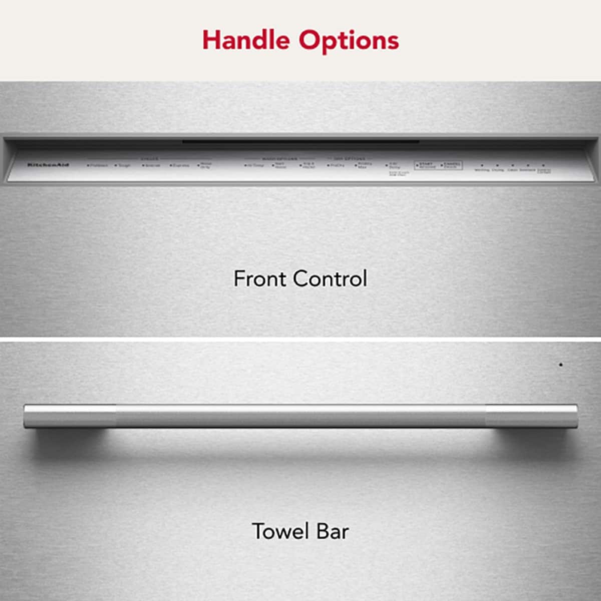 KitchenAid - 24 inch Front Control Built-In Tub Dishwasher with Third Level Utensil Rack and 47 dBA - Stainless Steel
