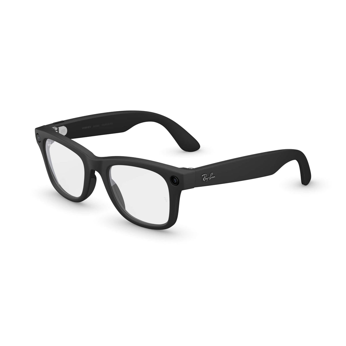 Ray-Ban Meta - Wayfarer Large (Gen 2) glasses with Meta AI, Audio, Photo, Video Compatibility - Clear lenses - Matte Black