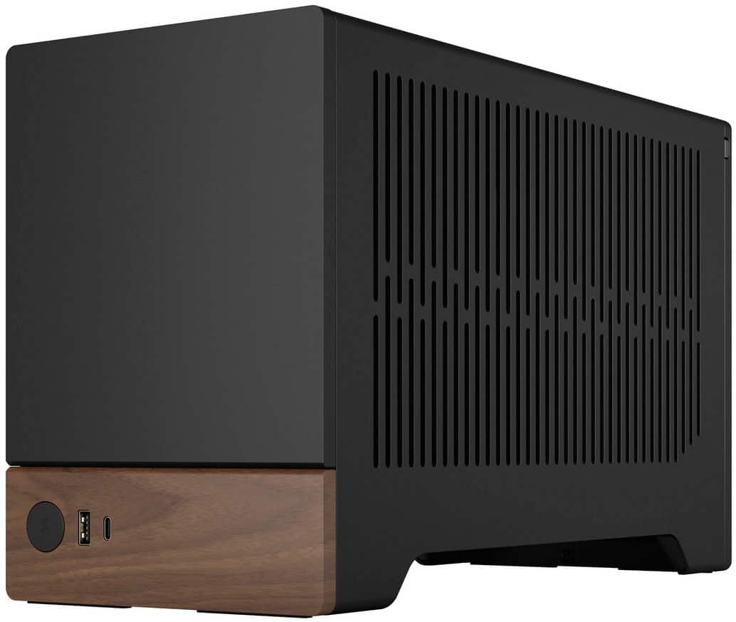Fractal Design - Terra Graphite with PCIe 4.0 Riser Mini-ITX Small Form Factor PC Case - Black