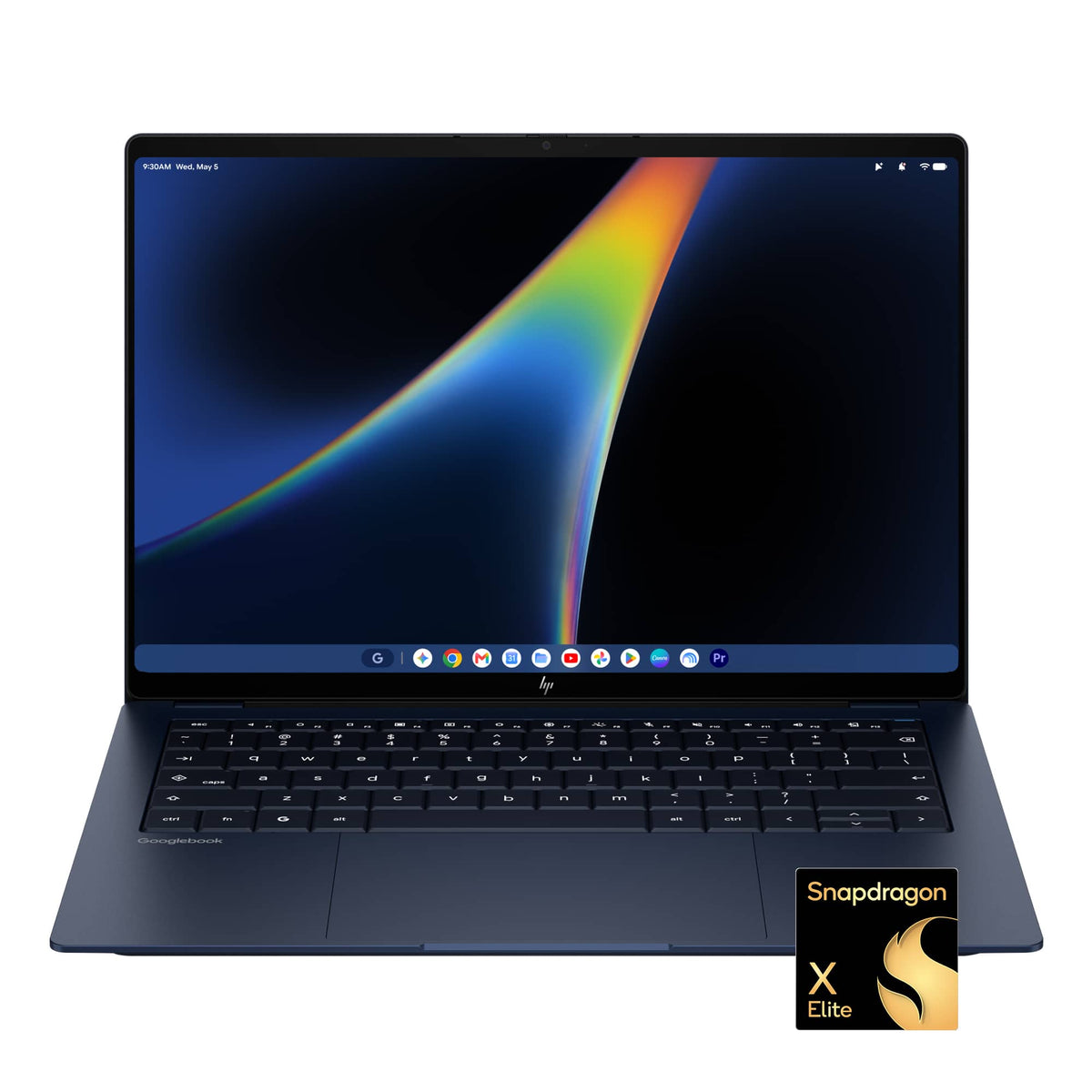 HP - 14" 3K OLED Touchscreen Googlebook - Snapdragon X Elite - 16GB Memory - 512GB SSD - Atmospheric Blue