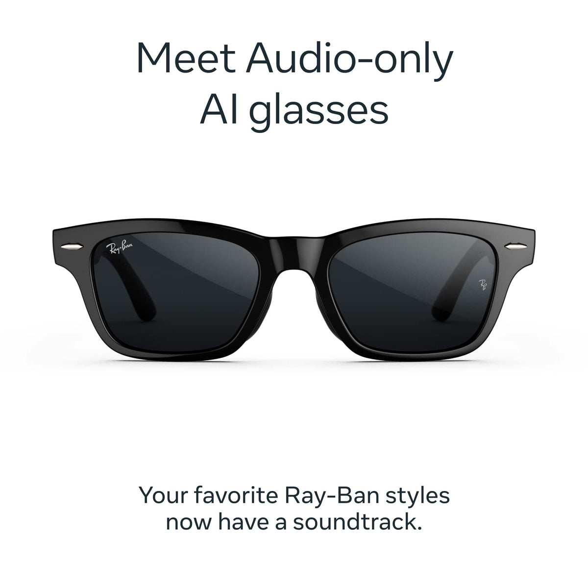 Ray-Ban Meta - Audio Burbank Large - Audio-Only AI Glasses - Transitions Graphite Green Lenses - Matte Black