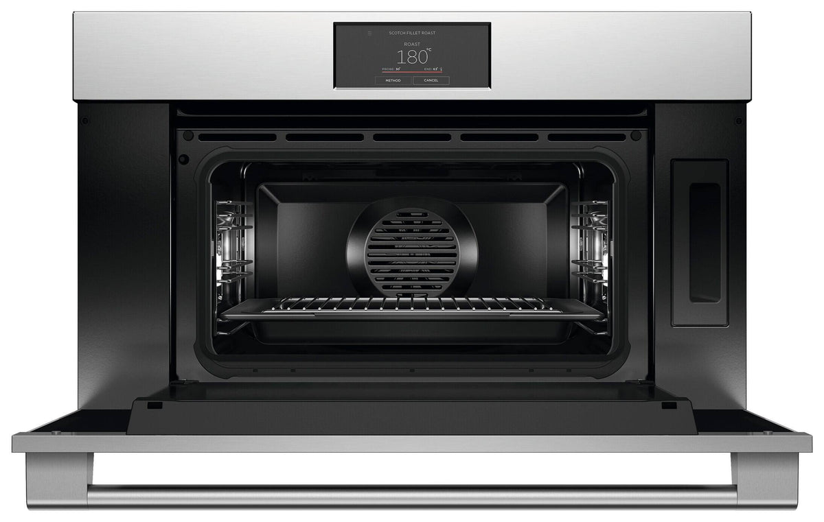 Fisher & Paykel - Professional combination steam oven with 23 functions touch-screen compact - Stainless Steel