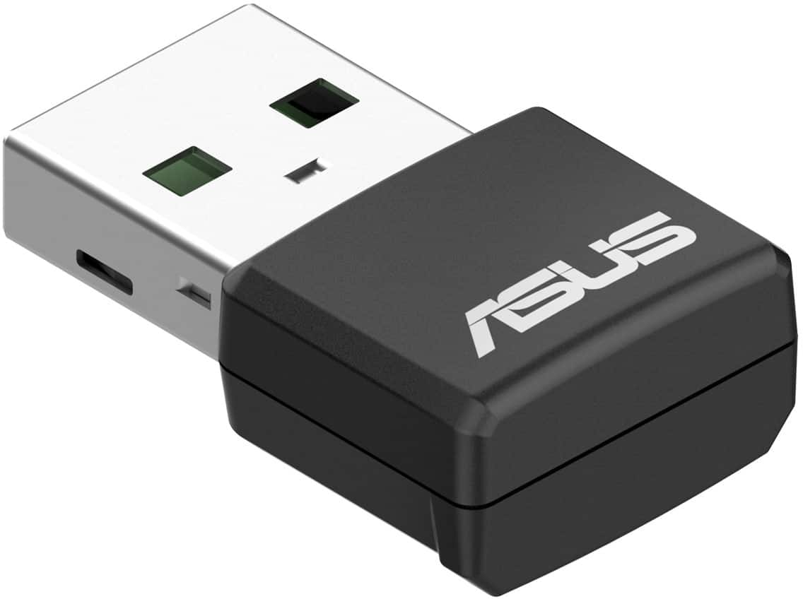 ASUS - USB-AX57 Nano AX1800 Dual-Band Wi-Fi 6 USB Network Adapter - Black