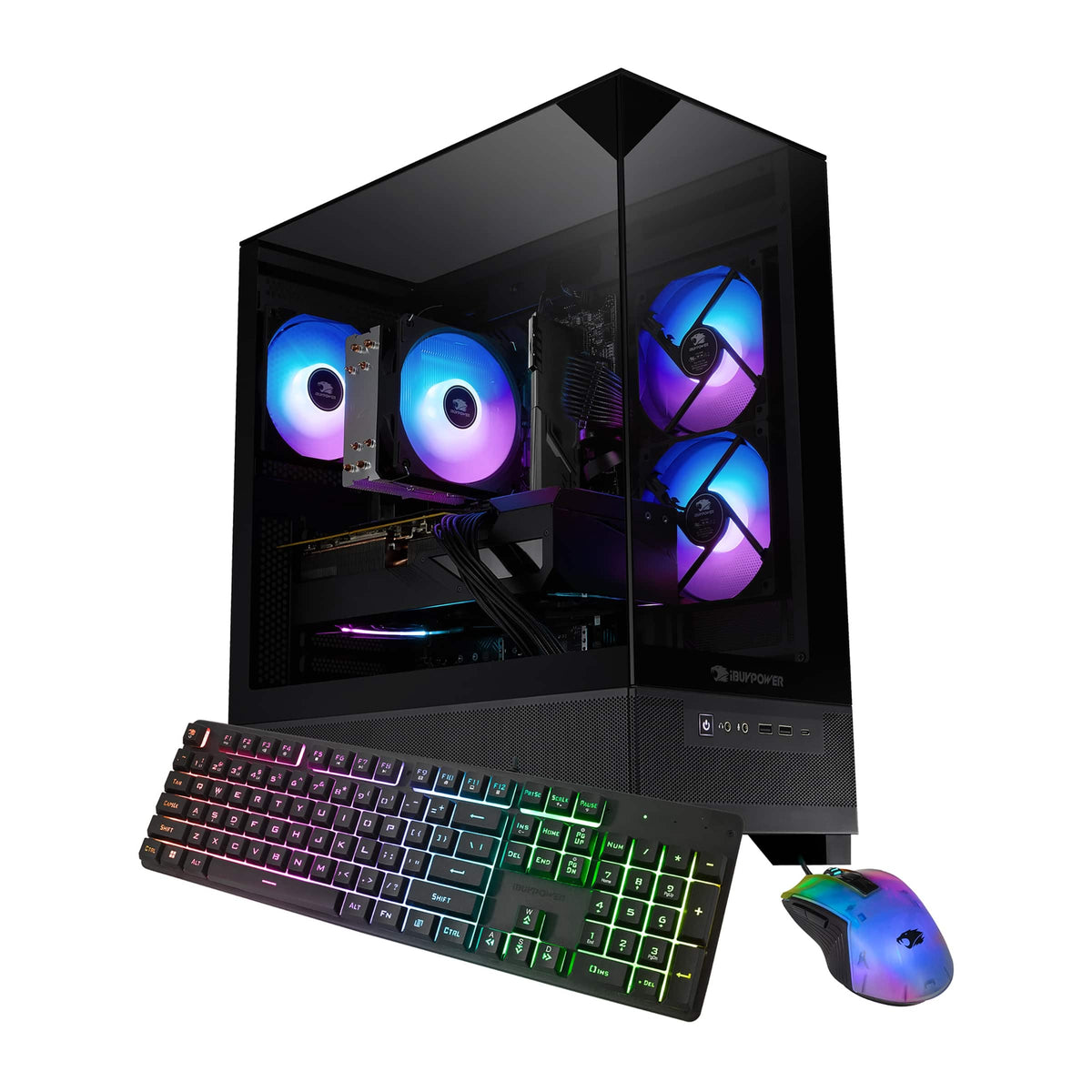 iBUYPOWER - Element SE Gaming Desktop PC Intel Core i5 14400F 2024 NVIDIA GeForce RTX 5060 8GB 16GB DDR4 1TB SSD Storage - Black